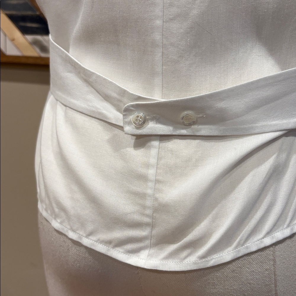 Ralph Lauren Collection White Cotton Viscose Vest size 4 - Picture 8 of 12